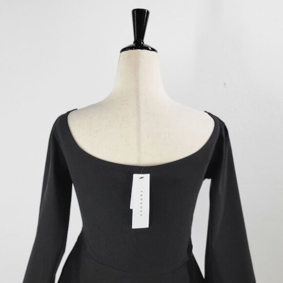 TOPSHOP bengaline off-the-shoulder top Sz 6 NEW - Picture 6 of 9
